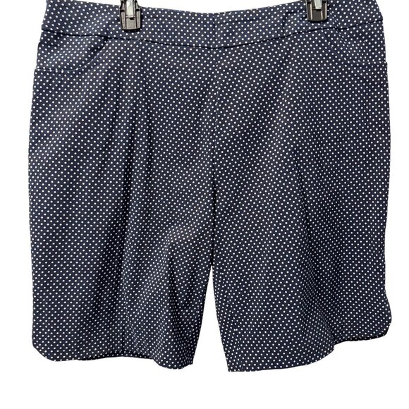 Kate Park Womens 2X Polka Dot Shorts Blue White Polyester & Nylon Blend - Picture 1 of 12